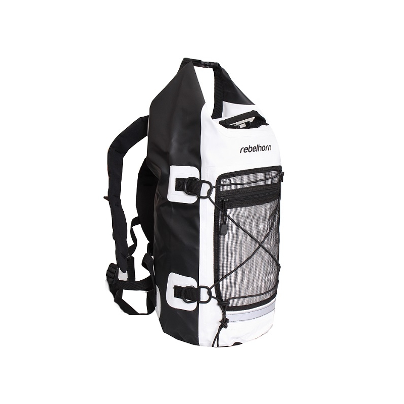 Vodotesný batoh Rebelhorn Rollbag čierno-biely