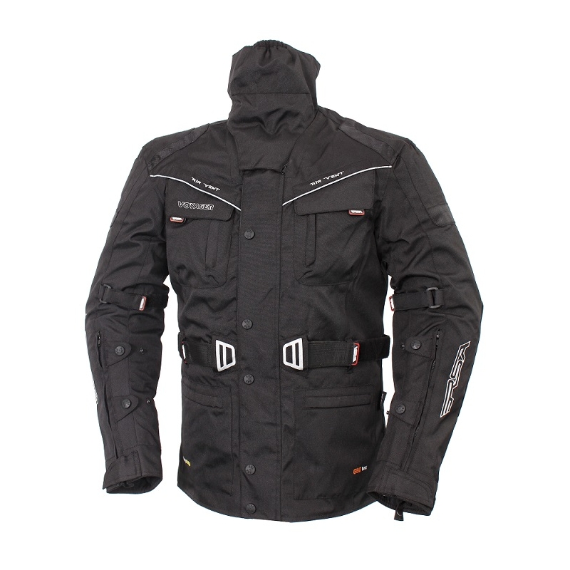 Bunda na moto RSA Voyager čierna výpredaj