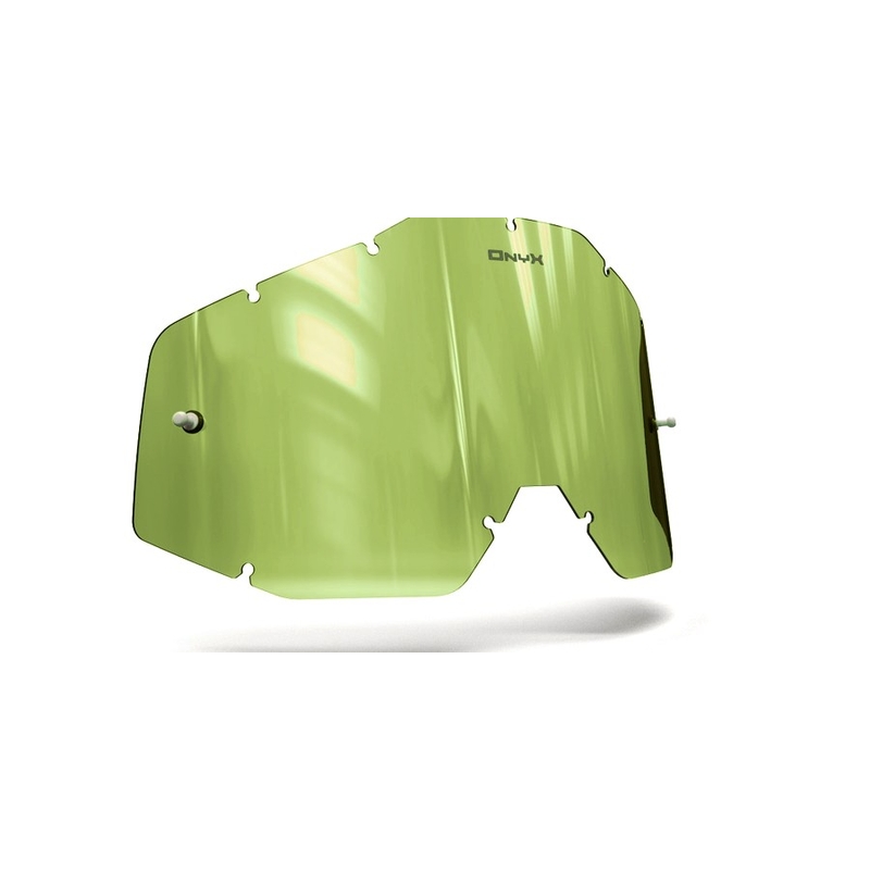 Plexi Onyx pre motokrosové okuliare 100% Racecraft/Accuri/Strata (Hi-Vis žlté s polarizáciou) výpredaj