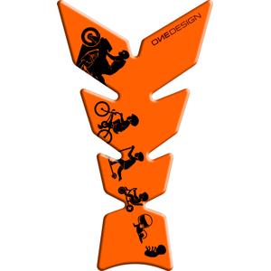 Polep palivovej nádrže Print - Moon fluo oranžový