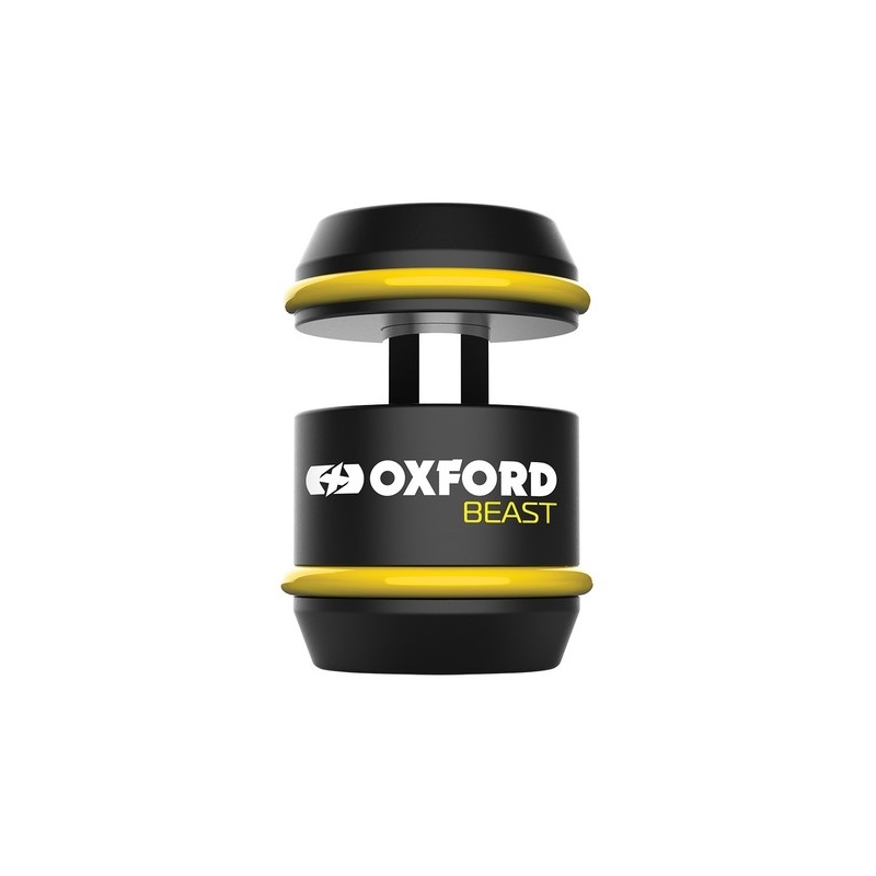 Zámok na motocykel Oxford Beast Lock čierno-žltý výpredaj