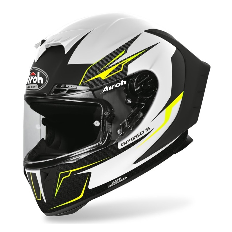 Integrálna prilba Airoh GP 550S Venon bielo-čierno-fluo žltá