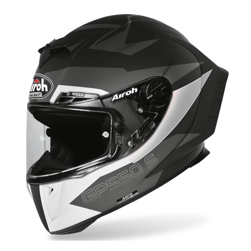 Integrálna prilba Airoh GP 550S Vector čierno-bielo-strieborná