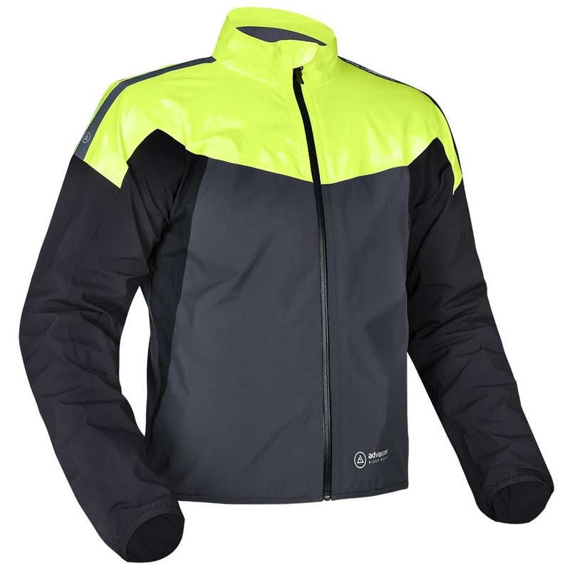 Bunda do dažďa Oxford Advanced Rain Seal Pro čierno-šedo-fluo žltá výpredaj