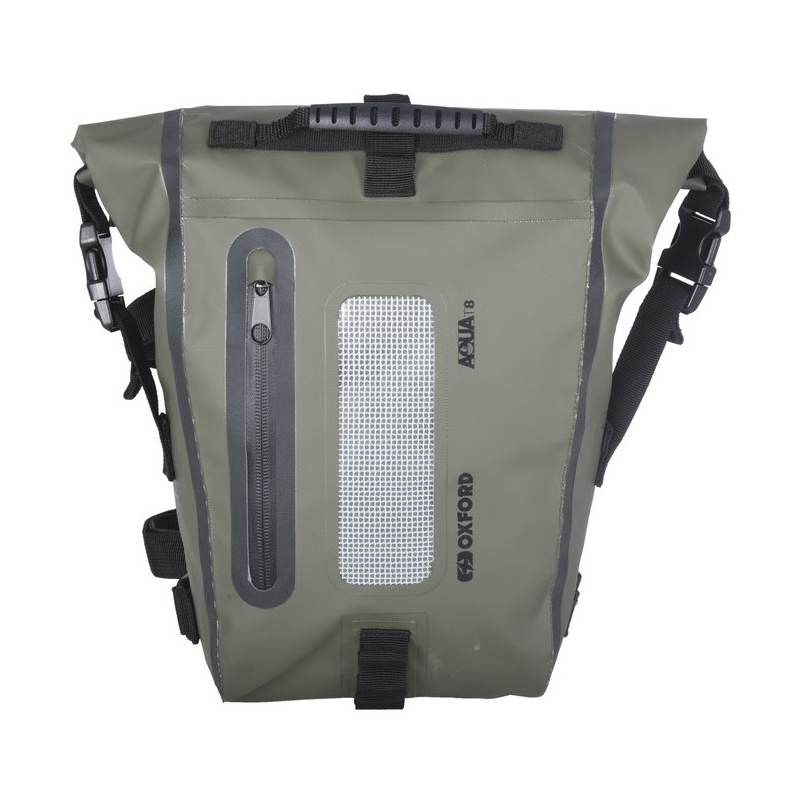 Taška na sedlo spolujazdca Oxford Aqua T8 Tail bag čierno-khaki zelená