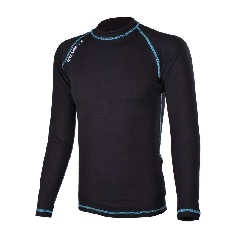 Termo tričko RSA Heat čierno-modré dlhý rukáv