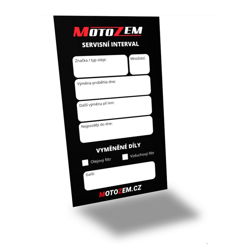 Servisný štítok MotoZem