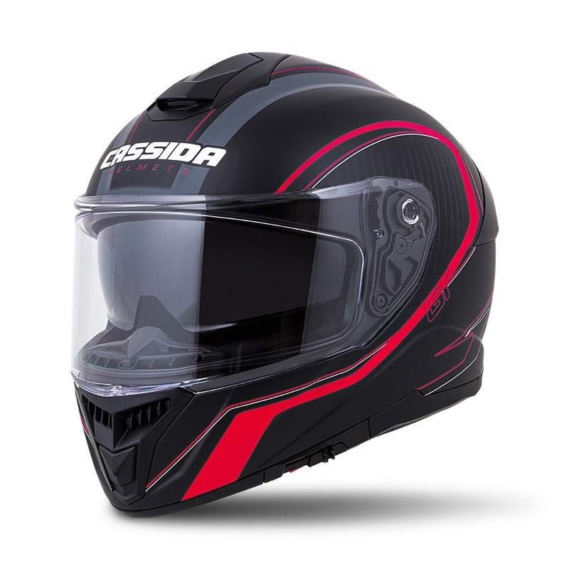 Integrálna prilba Cassida Integral GT 2.0 Reptyl čierno-šedo-fluo červená