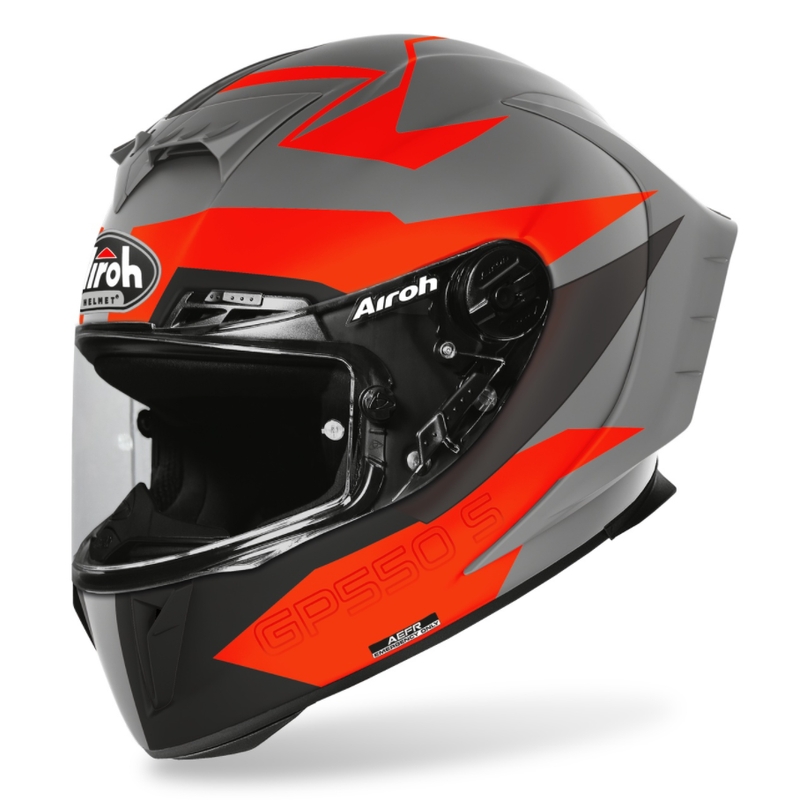 Integrálna prilba Airoh GP 550S Vector 2021 čierno-sivo-oranžová