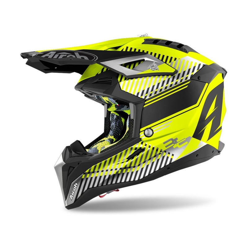 Motokrosová prilba Airoh Aviator 3.0 Wave 2022 šedo-fluo žltá výpredaj