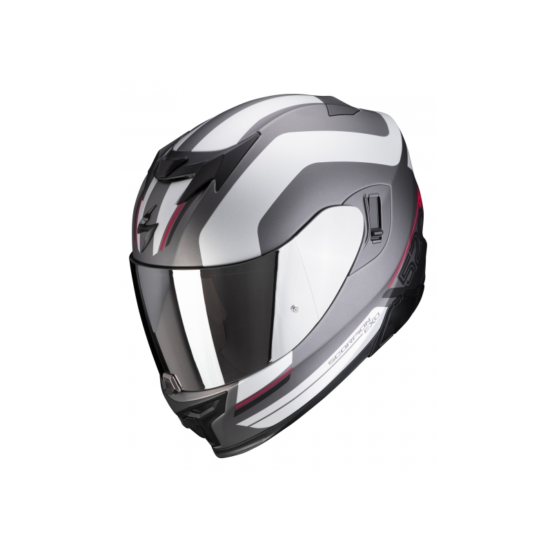Integrálna prilba Scorpion EXO-520 AIR Lemans bielo-strieborná