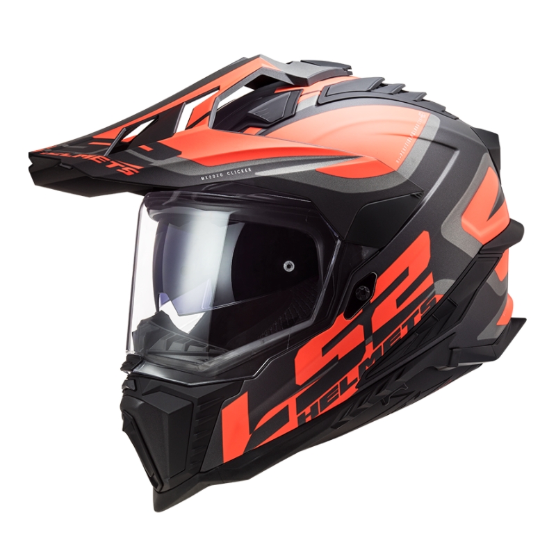 Enduro prilba LS2 MX701 Explorer Alter čierno-oranžovo-sivá
