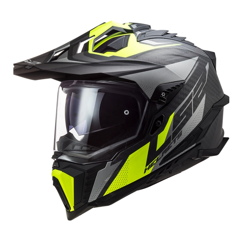 Enduro prilba LS2 MX701 Explorer C Focus čierno-sivo-fluo žltá