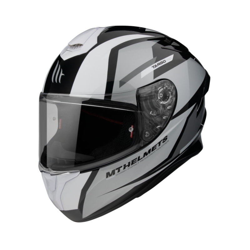 Integrálna prilba na motocykel MT FF106 Pre Targo Pro Sound čierno-bielo-sivá výpredaj