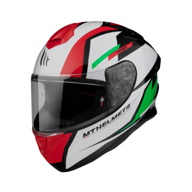 Integrálna prilba na motocykel MT FF106 Pro Targo Pro Sound čierno-bielo-červeno-zelená výpredaj