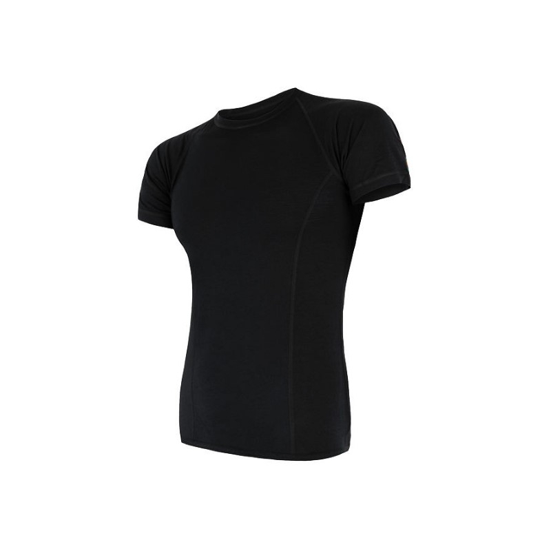 Pánske tričko Sensor Merino Air čierne - krátky rukáv výpredaj