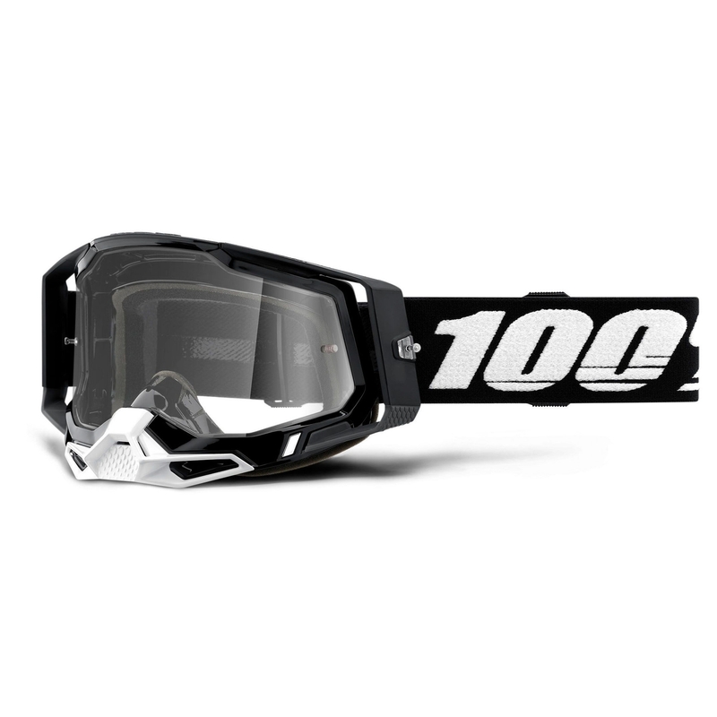 Motokrosové okuliare 100% RACECRAFT 2 čierne (číre plexi)