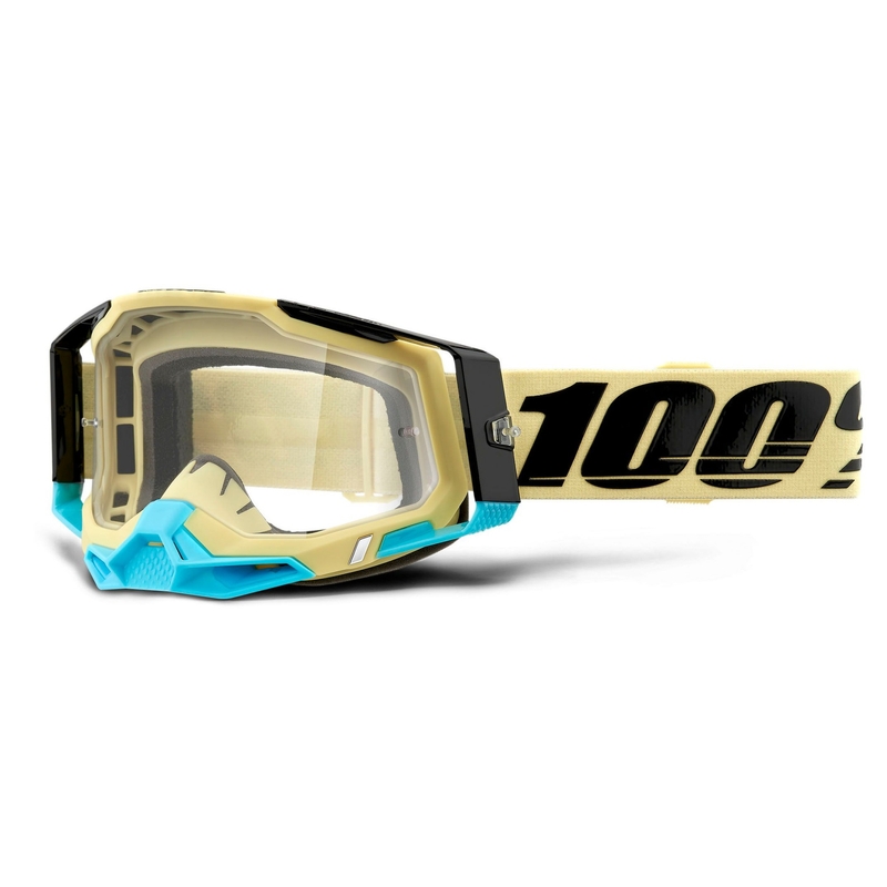 Motokrosové okuliare 100% RACECRAFT 2 žlté (číre plexi)