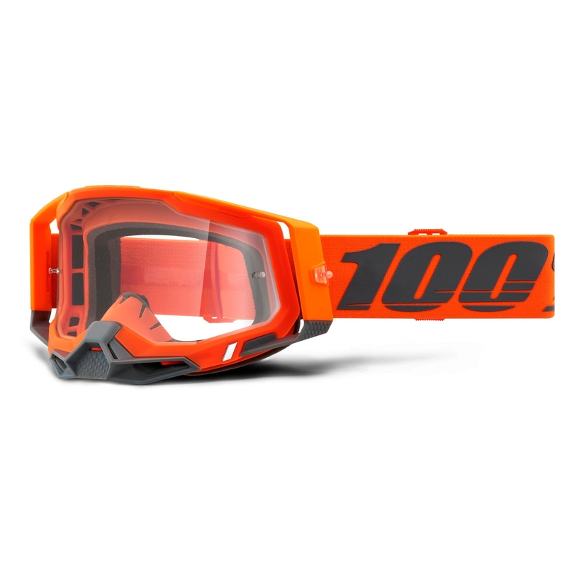 Motokrosové okuliare 100% RACECRAFT 2 oranžové (číre plexi)
