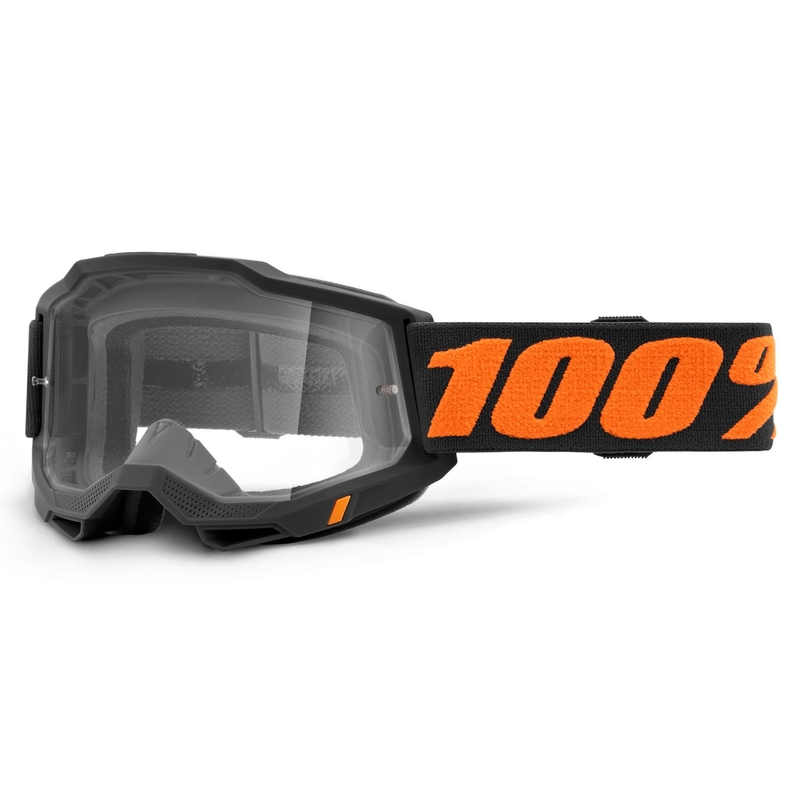 Motokrosové okuliare 100% ACCURI 2 čierno-oranžové (čiré plexi)
