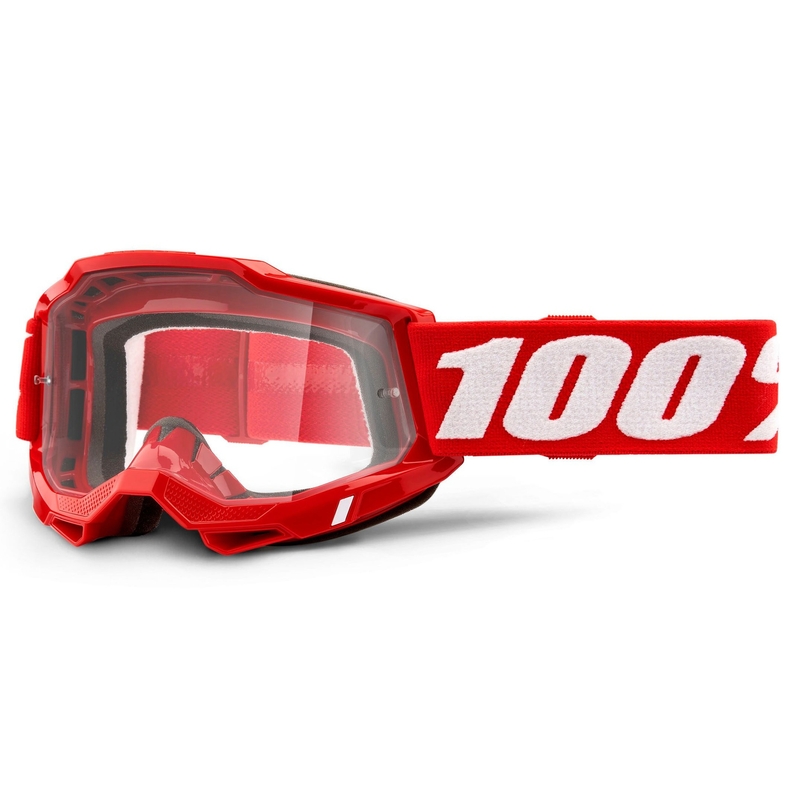 Motokrosové brýle 100% ACCURI 2 OTG červené (čiré plexi) výpredaj