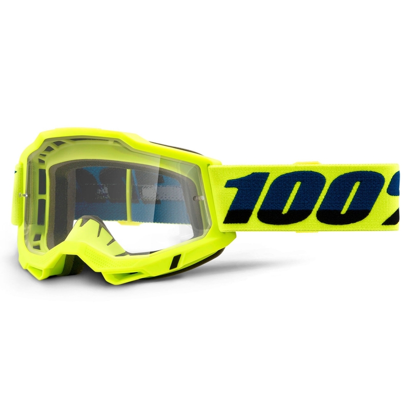 Motokrosové okuliare 100% ACCURI 2 OTG fluo žlté (čiré plexi)