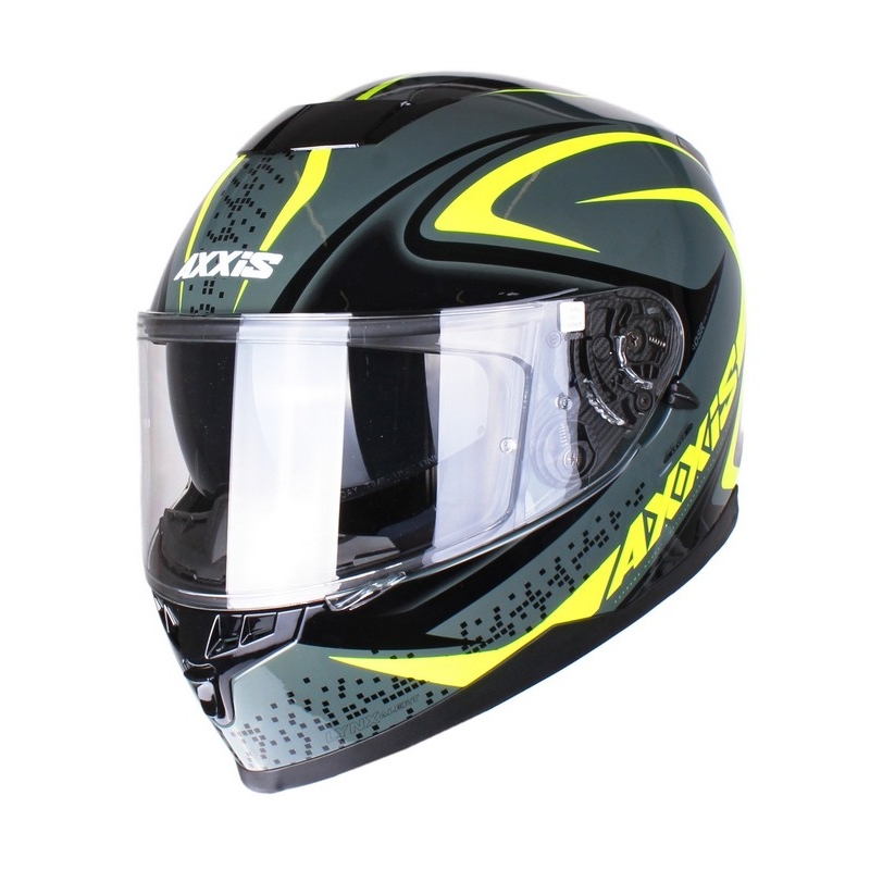 Moto prilba Axxis Alert šedo-fluo žltá vypredaj výpredaj