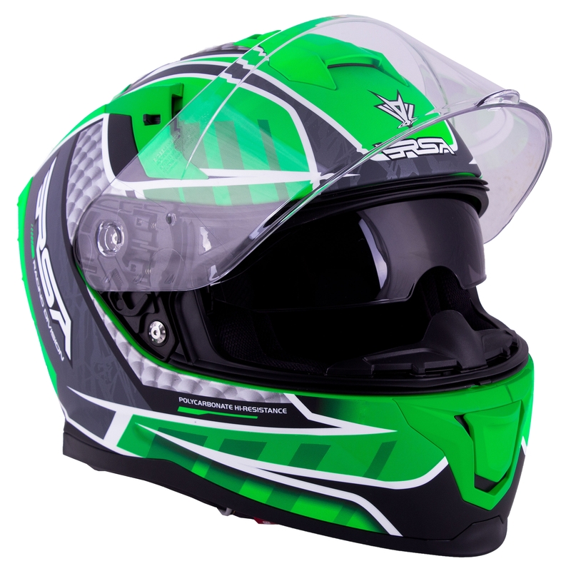 Integrálna prilba na motocykel RSA Venice šedo-fluo zelená výpredaj
