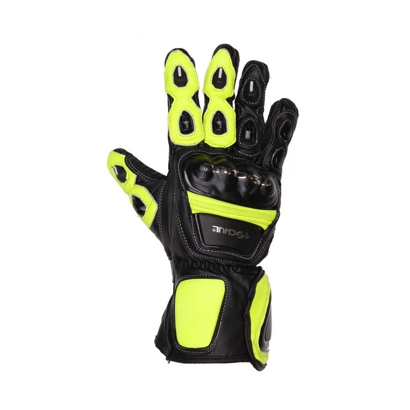 Rukavice na moto Tschul 285 čierno-fluo žlté výpredaj