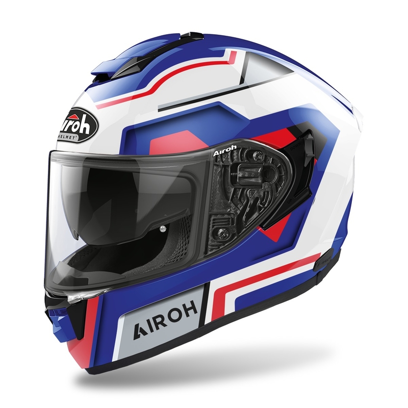 Integrálna prilba na motocykel Airoh ST.501 Square 2022 červeno-modrá lesklá výpredaj