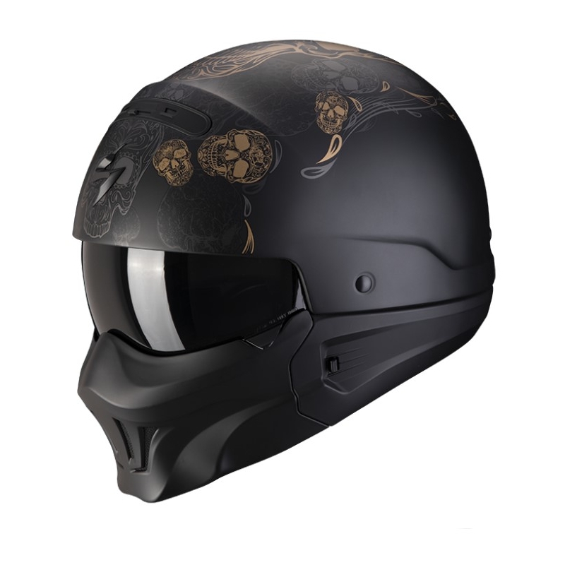 Prilba na motocykel Scorpion EXO-COMBAT EVO KALAVERA matná čierno-zlatá