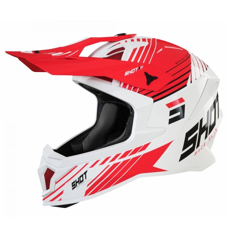 Motokrosová prilba Shot Lite Fury bielo-červená výpredaj