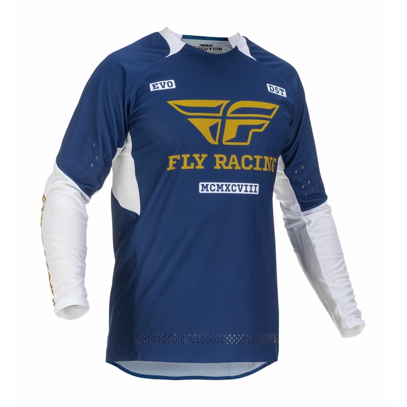 Motokrosový dres FLY Racing Evolution DST 2022 modro-zlato-bílý