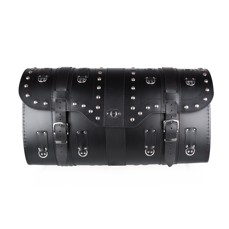 Kožený moto kufr na motorku Chopper RSA-16B se zám