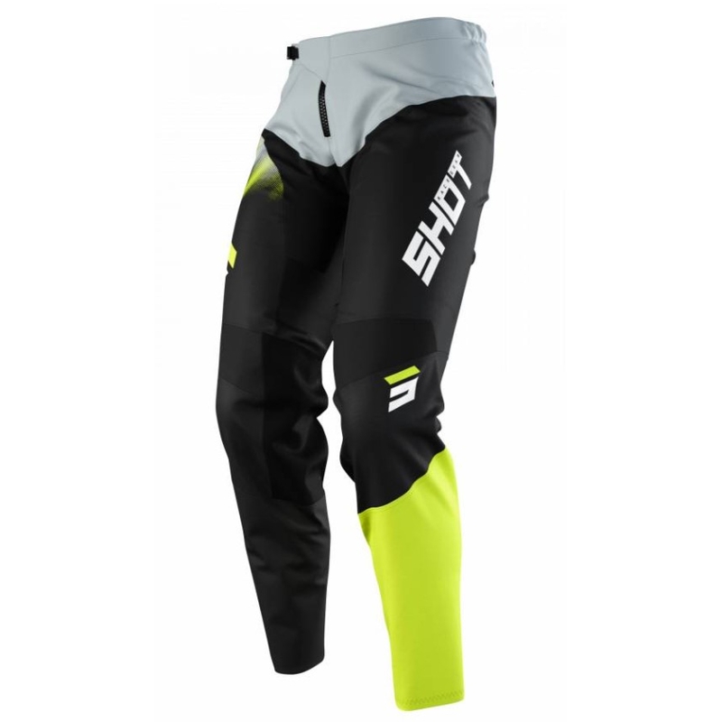 Motokrosové nohavice Shot Devo Versus čierno-šedo-žlté výpredaj