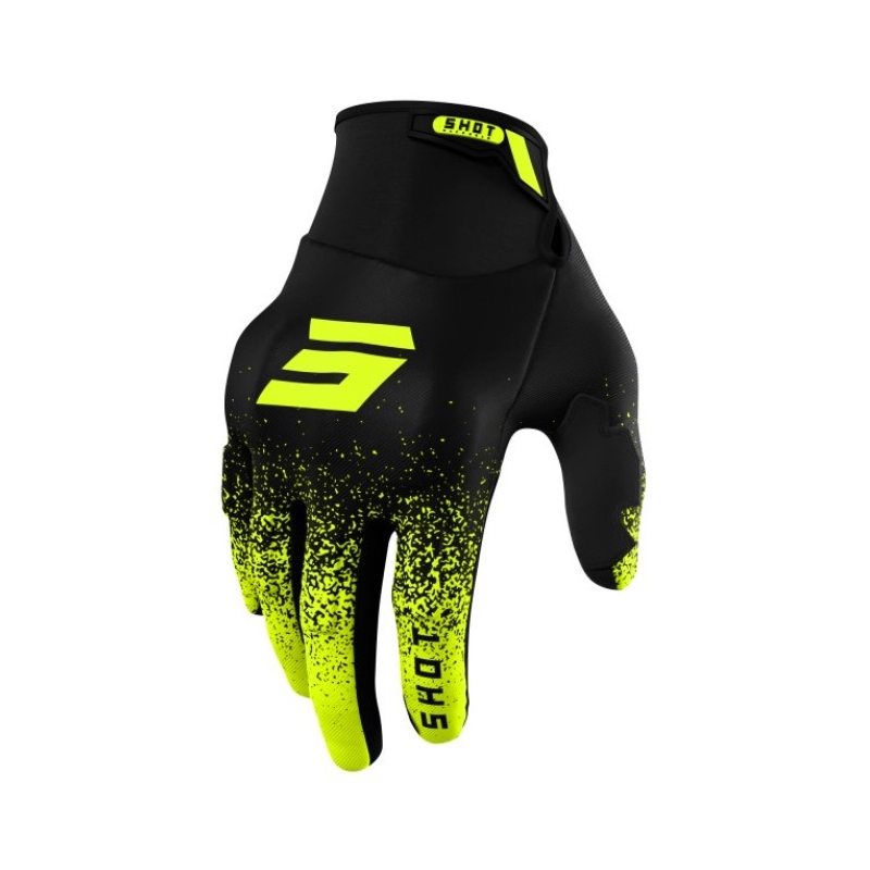 Motokrosové rukavice Shot Drift Edge čierno-fluo žlté výpredaj