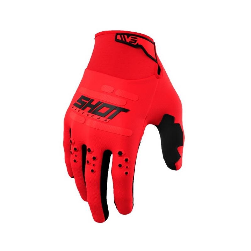 Motokrosové rukavice Shot Vision červené