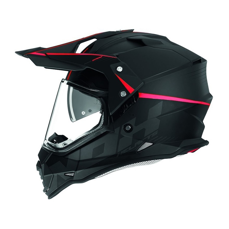 Enduro prilba NOX N312 Crow čierno-červená