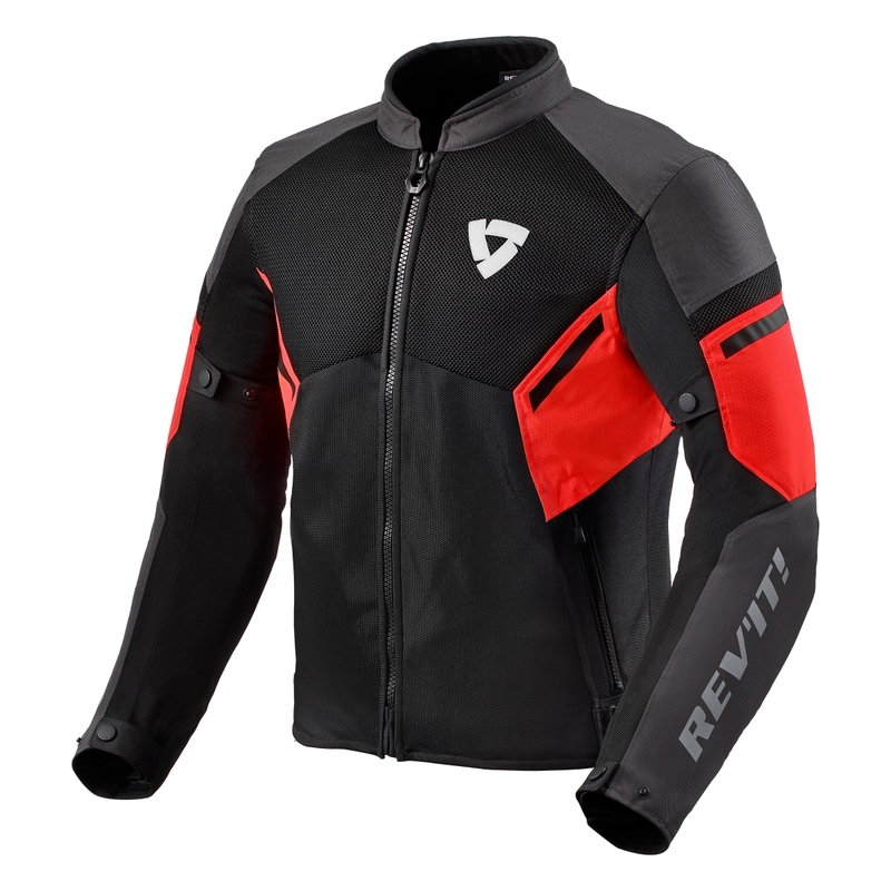 Bunda na motocykel Revit GT-R Air 3 čierno-fluo červená