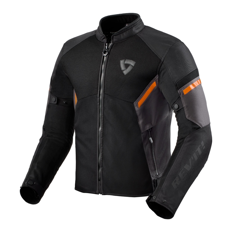 Bunda na motocykel Revit GT-R Air 3 čierno-fluo oranžová