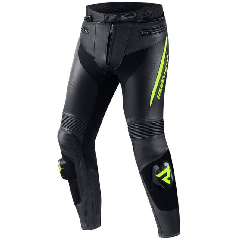 Nohavice na motocykel Rebelhorn Fighter čierno-fluo žlté výpredaj