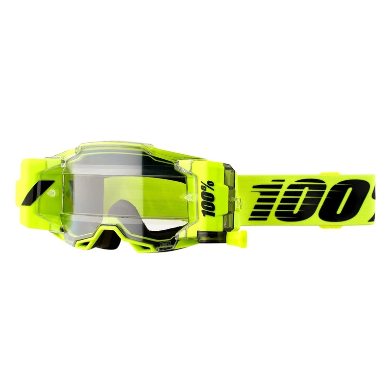 Motokrosové okuliare 100% ARMEGA FORECAST Nuclear Citrus čierno-fluo žlté (číre plexi)