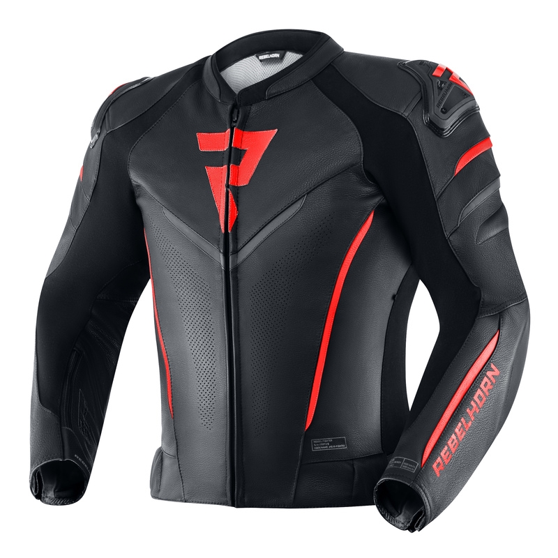Bunda na motocykel Rebelhorn Fighter čierno-červená výpredaj