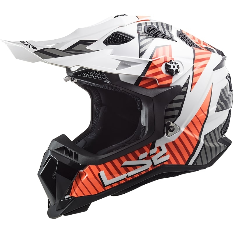 Motokrosová prilba LS2 MX700 Subverter Astro bielo-oranžová