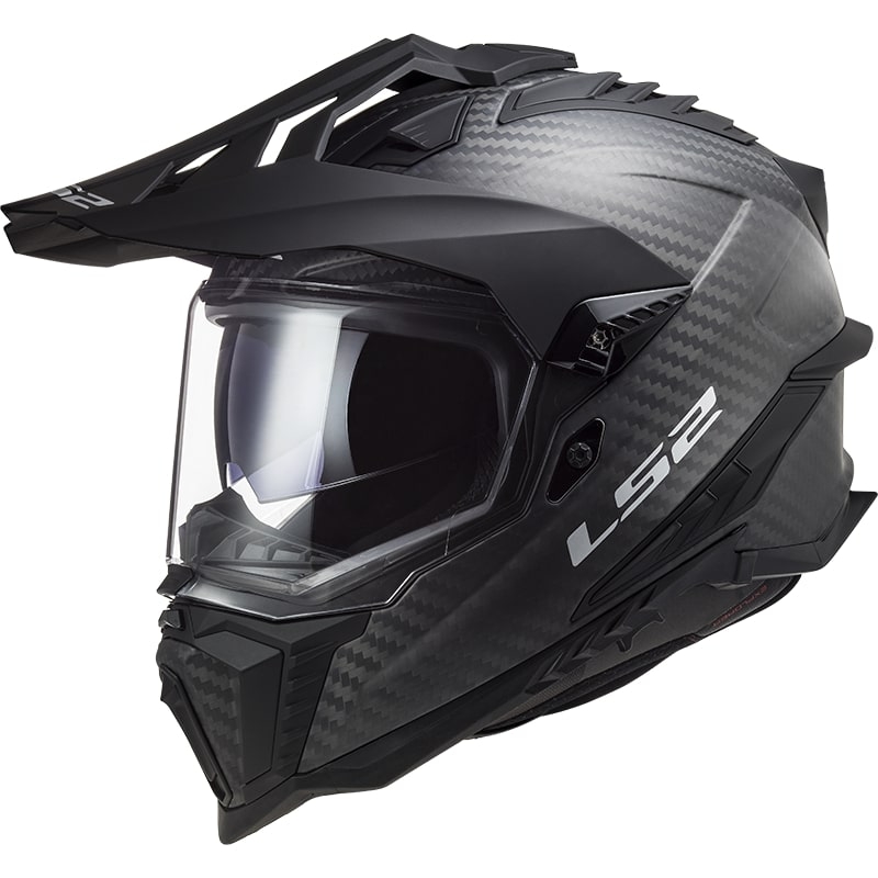 Enduro prilba LS2 MX701 Explorer C Solid Carbon čierna matná