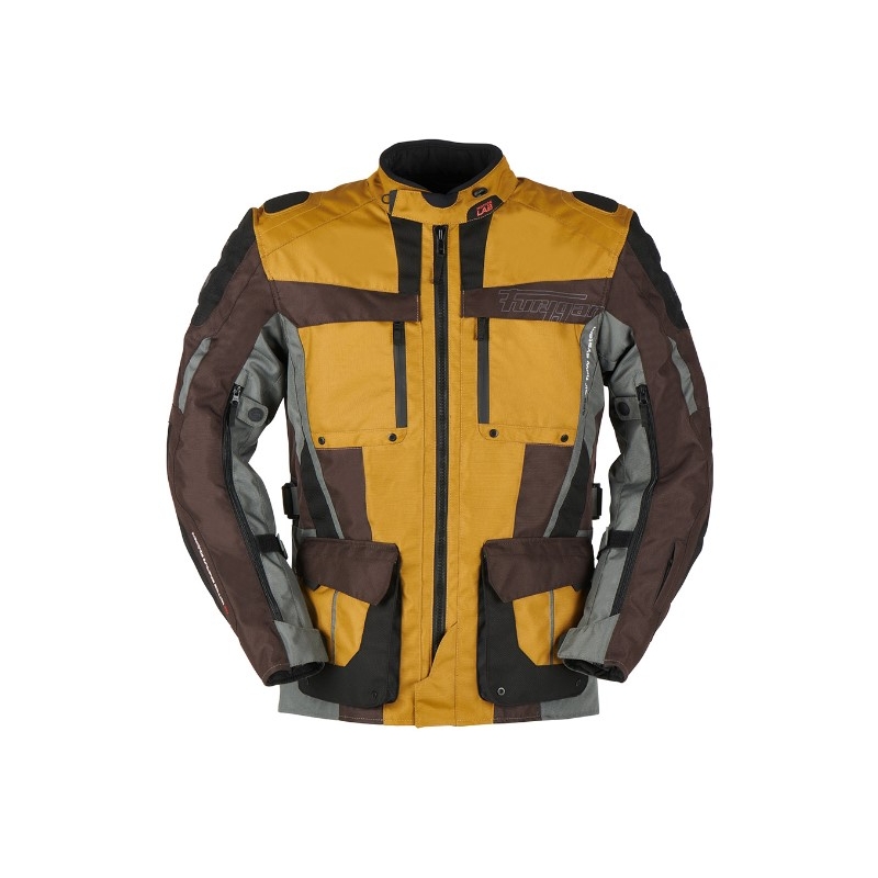 Bunda na motocykel Furygan Brevent 3 v 1 sivo-hnedá