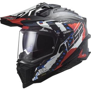 Enduro prilba LS2 MX701 Explorer C Extend čierno-modro-červená
