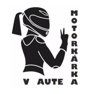 Nálepka Motorkárka v aute