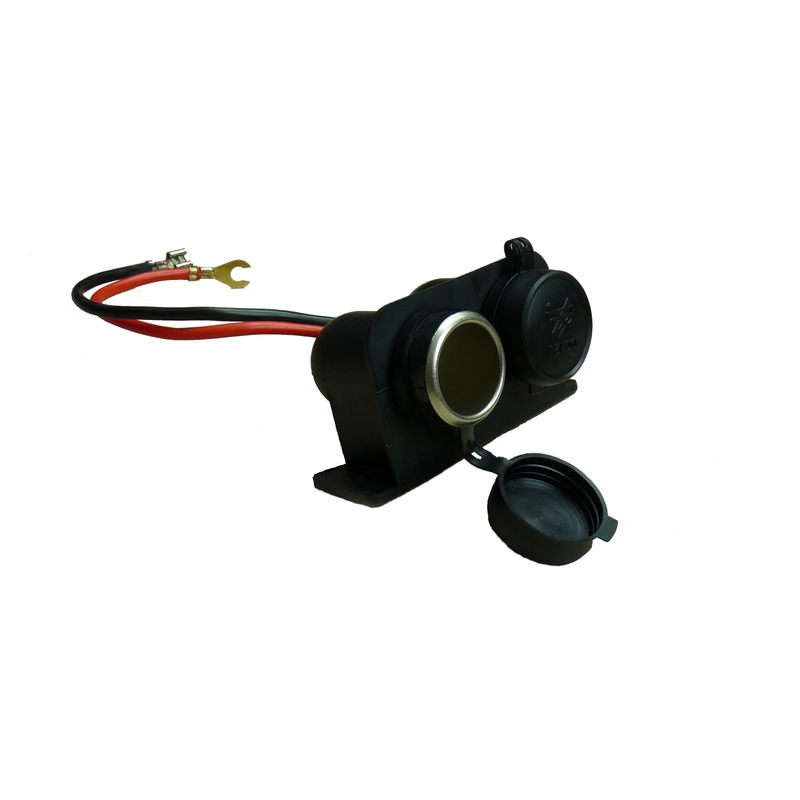 Dvojitá zásuvka na motorku-12V vodotesná