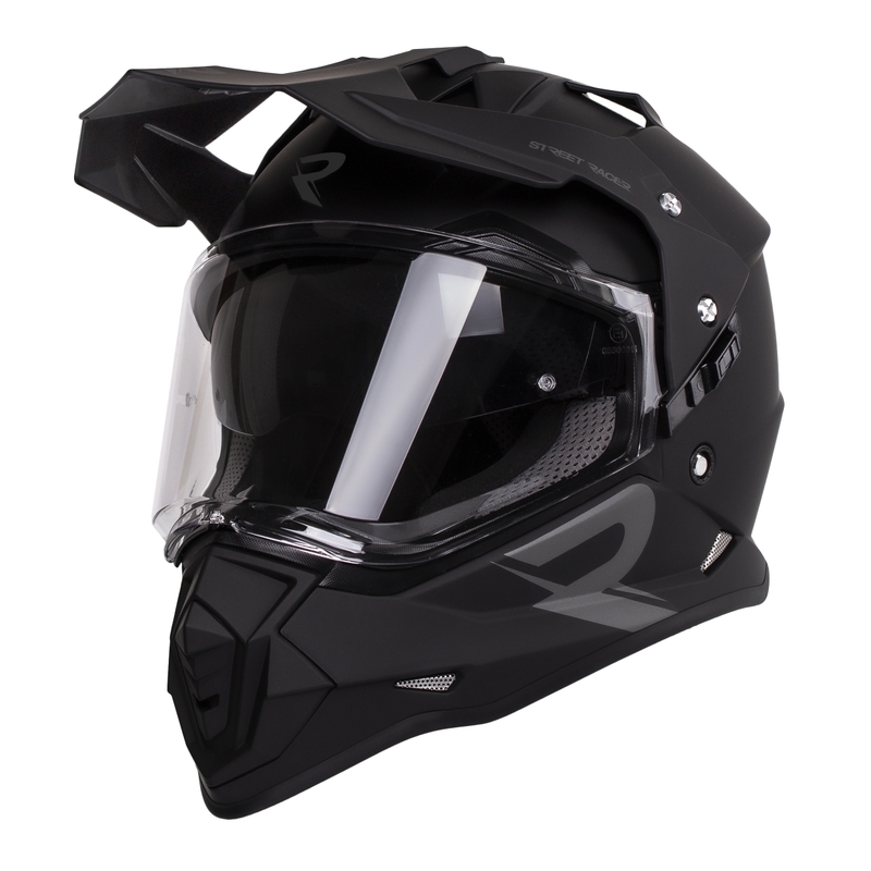 Enduro prilba Street Racer Tracker čierna matná